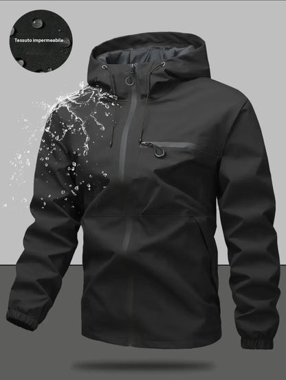 Giacca Impermeabile con Cappuccio