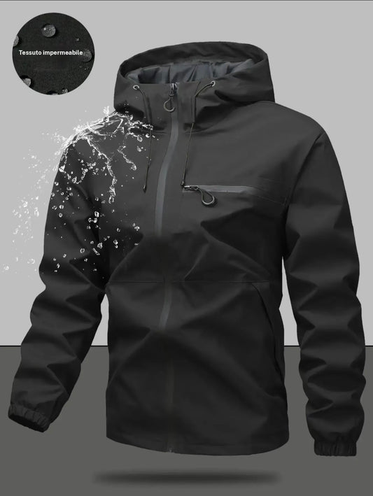 Giacca Impermeabile con Cappuccio