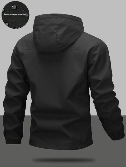 Giacca Impermeabile con Cappuccio
