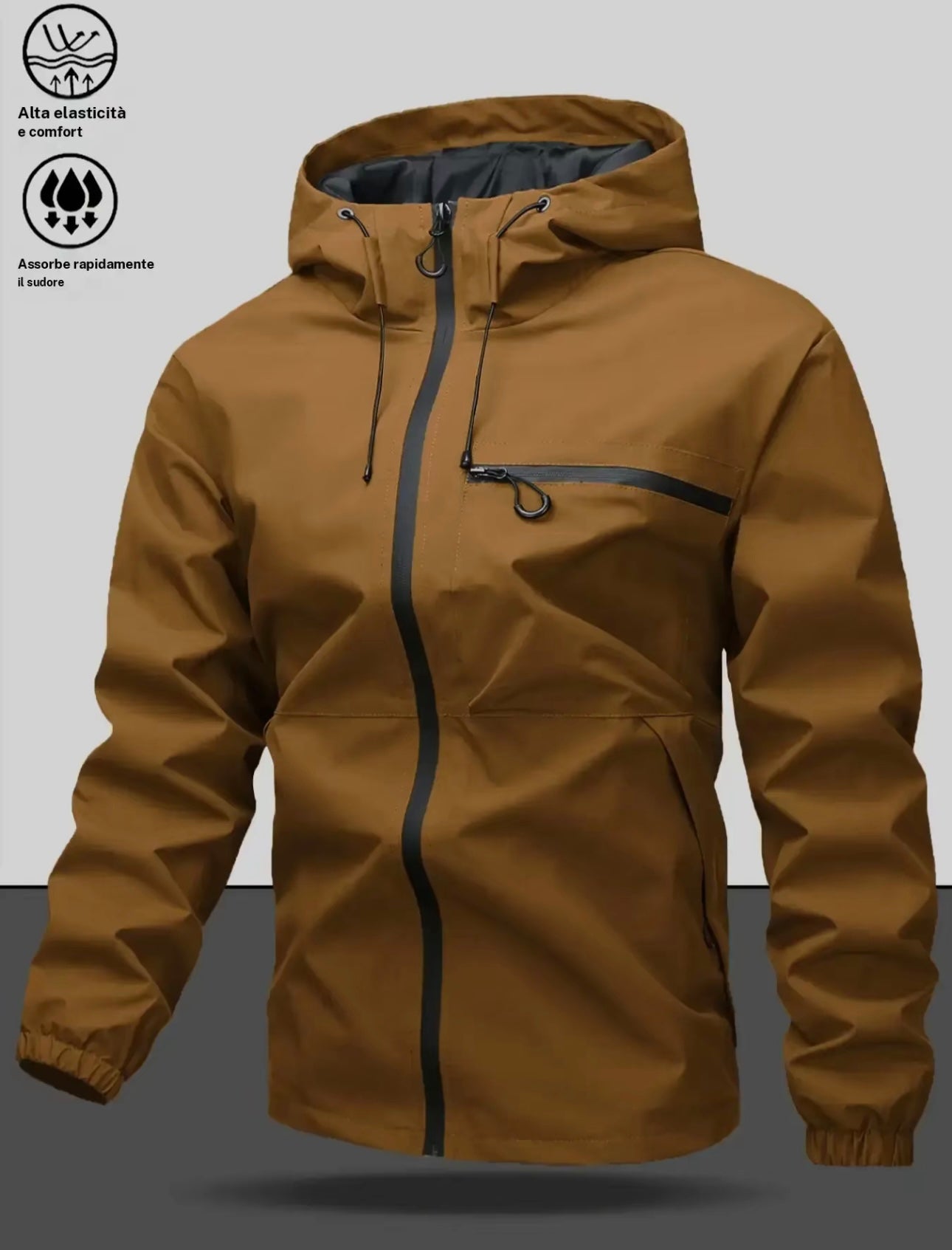 Giacca Impermeabile con Cappuccio